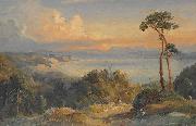 unknow artist, Evening at Lake Constance